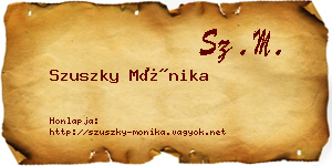 Szuszky Mónika névjegykártya